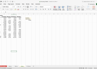 Excel spreadsheet